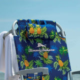 2 Backpack Beach Chairs Blue/Pineapple