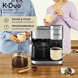 Keurig K-Duo Special Edition Coffee Maker, Single Serve and 12-Cup Drip Coffee Brewer, Compatible with K-Cup Pods and Ground Coffee, Silver