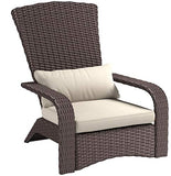 Patio Sense Deluxe Coconino Wicker Chair  For Porch, Lawn, Garden, Backyard, Balcony, Deck, Pool, Indoor, Outdoor