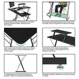 Mr IRONSTONE L-Shaped Desk 50.8′′ Computer Corner Desk, Home Gaming Desk, Office Writing Workstation with Large Monitor Stand, Space-Saving, Easy to Assemble, Black
