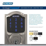 Schlage BE469ZP CAM 716 Schlage Connect Smart Deadbolt With Alarm Inbuilt Camelot Trim In Aged Bronze