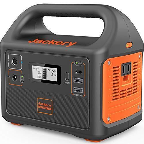 Jackery Portable Power Station Explorer 160, 167Wh Lithium Battery Solar Generator (Solar Panel Optional) Backup Power Supply with 110V/100W(Peak 150W) AC Outlet for Outdoors Camping Fishing Emergency