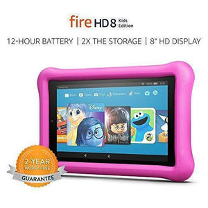 Fire HD 8 Kids Edition Tablet, 8′′ HD Display, 32 GB, Pink Kid-Proof Case (Previous Generation – 7th)