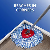 O-Cedar EasyWring RinseClean Microfiber Spin Mop & Bucket Floor Cleaning System with 2 Extra Refills, Grey