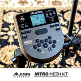 Alesis Drums Nitro Mesh Kit – Eight Piece All Mesh Electronic Drum Kit With Super Solid Aluminum Rack, 385 Sounds, 60 Play Along Tracks, Connection Cables, Drum Sticks & Drum Key Included