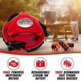 Grillbot Automatic Grill Cleaning Robot with Nylon Brushes and Carrying Case – BBQ Grill Cleaner – Grill Brush – Grill Scraper – BBQ Accessories (Red)