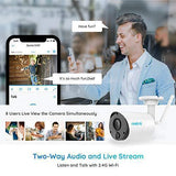 Outdoor Security Camera System Wireless, Solar Battery Powered, 1080p Wirefree Waterproof 2-Way Audio Night Vision w/ PIR Motion Sensor, Support Alexa/Google Assistant, REOLINK Argus Eco+Solar Panel
