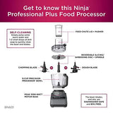 Ninja BN601 Professional Plus Food Processor 1000-Peak-Watts with Auto-iQ Preset Programs Chop Puree Dough Slice Shred with a 9-Cup Capacity and a Silver Stainless Finish