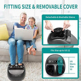 Nekteck Foot Massager Machine with Heat, Shiatsu Foot Massager with Handle Design, 6 Mode with Kneading Rolling, Air Compression and Built-in Heat Function,Relax for Home or Office Use,Fit to Size 12