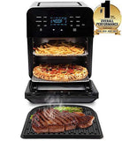 NuWave Brio 15.5-Quart Large Capacity Air Fryer + Grill; Probe; 2 Stainless Steel Racks; Drip Tray; Rotisserie Kit; Sear, Stage, Preheat, Rotisserie