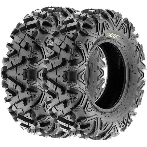 SunF 27×9-12 27x9x12 ATV UTV A/T Replacement Race 6 PR Tubeless Tires A033 POWER I, [Set of 2]