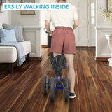 Shock Absorber All Terrain Knee Walker Scooter-with 12 Inches Durable Air Filled Wheels, Steerable Knee Walker Heavy Duty Crutches Alternative for Foot Injuries Ankles Surgery (Blue)