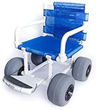 Beach/All Terrain Wheelchair, 12" Balloon Tires for Soft Sand, Easily Disassembles