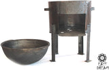 EASTDREAM CAST IRON CAULDRON (Kazan Qazon 12L-3.2gal) WITH HEARTH FOR COOKING UZBEK NATIONAL FOOD “PILAF”. Brand Eastdream. Uzbekistan.