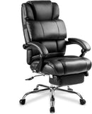 170 Degree Reclining Ergonomic Office Chair,djustable High Back Gaming Chair with Footrest Remover Lumbar Support Computer Executive Leather Chair Heavy Duty