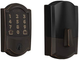 Schlage Encode Smart WiFi Deadbolt with Camelot Trim in Satin Nickel (BE489WB CAM 619)