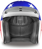 Daytona Helmets Motorcycle Open Face Helmet Cruiser- Captain America 100% DOT Approved