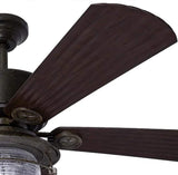 Merrimack 52-in Antique Bronze Downrod Mount Indoor/Outdoor Ceiling Fan with Light Kit and Remote