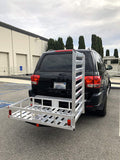 80779 Aluminum Hitch Mount Cargo Carrier with 47" Long Ramp, 1 Pack