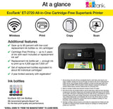 EcoTank ET-2720 Wireless Color All-in-One Supertank Printer with Scanner and Copier – Black