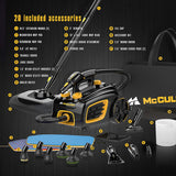 MC1375 Canister Steam Cleaner with 20 Accessories, Extra-Long Power Cord, Chemical-Free Cleaning for Most Floors, Counters, Appliances, Windows, Autos, and More, 1-(Pack), Black