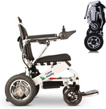 Culver Mobility Electric Power Wheelchair Scooter Fold Lightweight Folding Safe Electric Wheelchair Motorized FDA Approved Aviation Travel (Free Wheelchair RAMP Gift) (Silver-17.5 inc)