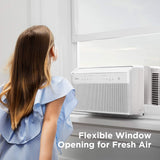 U Inverter Window Air Conditioner 8,000BTU, The First U-Shaped AC with Open Window Flexibility, Easy & Quick Installation,Extreme Quiet, 35% Energy Saving, WiFi,Alexa,Remote, Bracket Included