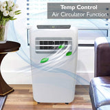 10,000 BTU Portable Air Conditioner + 9,000 BTU Heater, 4-in-1 AC Unit with Built-in Dehumidifier, Fan Modes, Remote Control, Complete Window Exhaust Kit for Rooms Up to 350 Sq. Ft