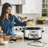 Auto-iQ Multi/Slow Cooker with 80-Pre-Programmed Auto-iQ Recipes for Searing, Slow Cooking, Baking and Steaming with 6-Quart Nonstick Pot (CS960)