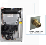 Propane Refrigerator Off Grid Compact Refrigerator with Freezer, 3.5 Cu.Ft, White