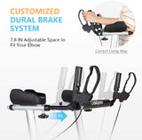 Narrow Lightweight Upright Walker, Stand Up Rollator Walker with Arm Rests Support Up to 300lbs (Champagne)