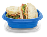 Rubbermaid TakeAlongs 2.9 Cup Sandwich Blue Food Storage Container, 4 Pack