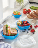 Rubbermaid TakeAlongs 2.9 Cup Sandwich Blue Food Storage Container, 4 Pack