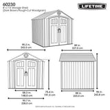 8 Ft. x 7.5 Outdoor Storage Shed 329