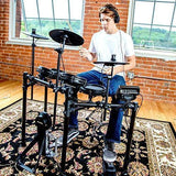 Alesis Drums Nitro Mesh Kit – Eight Piece All Mesh Electronic Drum Kit With Super Solid Aluminum Rack, 385 Sounds, 60 Play Along Tracks, Connection Cables, Drum Sticks & Drum Key Included