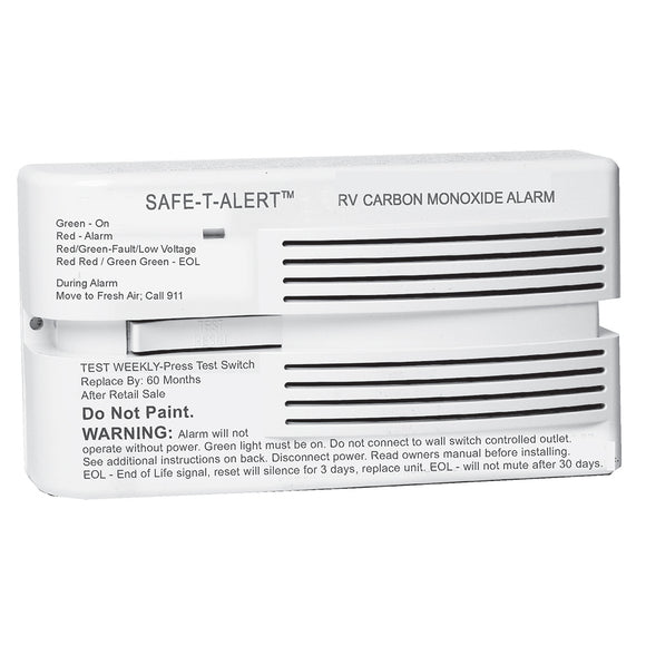 Safe-T-Alert 65 Series RV Surface Mount Carbon Monoxide Alarm – 65-541WHT