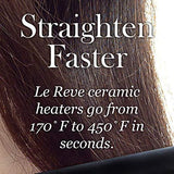 L’Ange Hair Le Rêve Blush Titanium Straightener – 2 in 1 Ceramic Hair Straightener – Titanium Hair Straightener with Dual Voltage – Ionic Straightener with Digital Display – 1“ Plate, MSRP $179.00