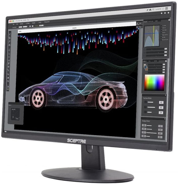 Sceptre E248W-19203R 24′′ Ultra Thin 75Hz 1080p LED Monitor, Metallic Black