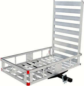 80779 Aluminum Hitch Mount Cargo Carrier with 47" Long Ramp, 1 Pack