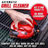 Grillbot Automatic Grill Cleaning Robot with Nylon Brushes and Carrying Case – BBQ Grill Cleaner – Grill Brush – Grill Scraper – BBQ Accessories (Red)
