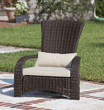 Patio Sense Deluxe Coconino Wicker Chair  For Porch, Lawn, Garden, Backyard, Balcony, Deck, Pool, Indoor, Outdoor