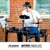 Alesis Drums Nitro Mesh Kit – Eight Piece All Mesh Electronic Drum Kit With Super Solid Aluminum Rack, 385 Sounds, 60 Play Along Tracks, Connection Cables, Drum Sticks & Drum Key Included