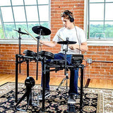 Alesis Drums Nitro Mesh Kit – Eight Piece All Mesh Electronic Drum Kit With Super Solid Aluminum Rack, 385 Sounds, 60 Play Along Tracks, Connection Cables, Drum Sticks & Drum Key Included