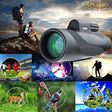 Gosky Titan 12X50 High Power Prism Monocular and Quick Smartphone Holder – Waterproof Fog- Proof Shockproof Scope -BAK4 Prism FMC for Bird Watching Hunting Camping Travelling Wildlife Secenery