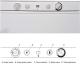 Propane Refrigerator Off Grid Compact Refrigerator with Freezer, 3.5 Cu.Ft, White