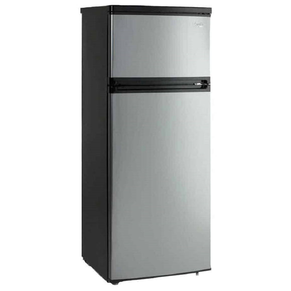 Avanti 7.4 Cu. Ft. Two Door Apartment Size Refrigerator – Black w/Platinum Finish