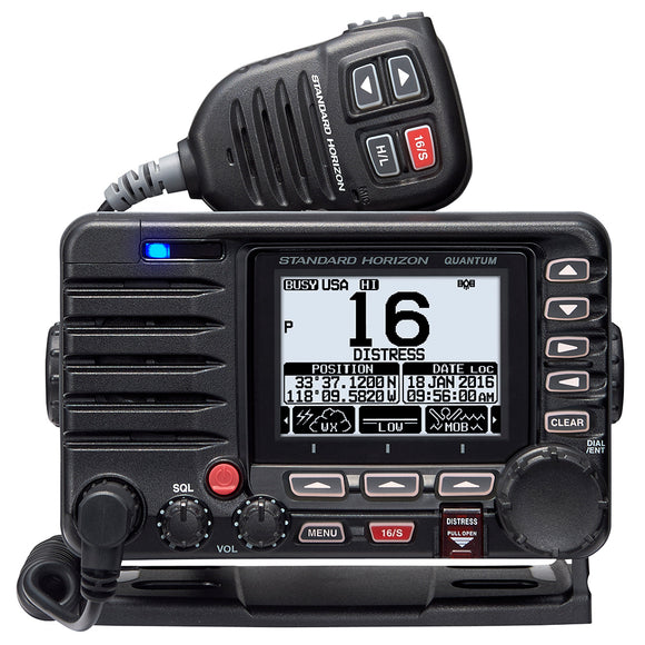 Standard Horizon Quantum GX6000 25W Commercial Grade Fixed Mount VHF w/NMEA 2000, Integrated AIS receiver,  Speaker Mic – GX6000