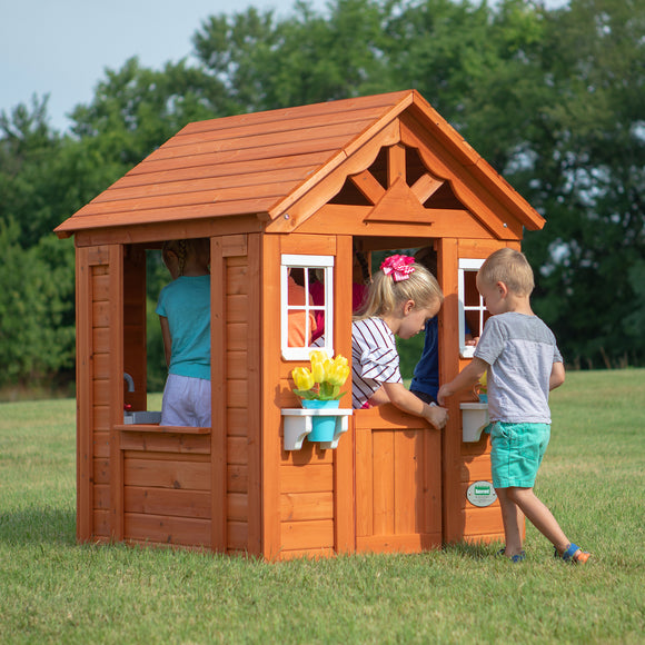 Backyard Discovery Timberlake Cedar Wooden Playhouse