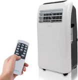 10,000 BTU Portable Air Conditioner + 9,000 BTU Heater, 4-in-1 AC Unit with Built-in Dehumidifier, Fan Modes, Remote Control, Complete Window Exhaust Kit for Rooms Up to 350 Sq. Ft