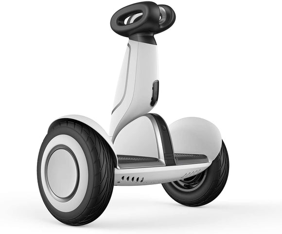 Ninebot S-Plus Smart Self-Balancing Electric Scooter with Intelligent Lighting and Battery System, Remote Control and Auto-Following Mode, White, Ninebot S Plus, Large